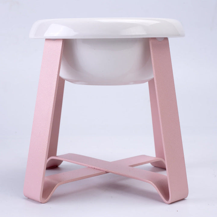 Creative Pet Feeding Bowl With Iron Stand Anti Slip Design