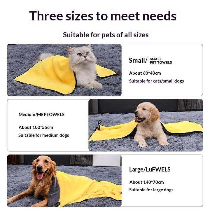 Experience the Ultimate Convenience with Our Super Absorbent Quick-Drying Pet Bath Towel